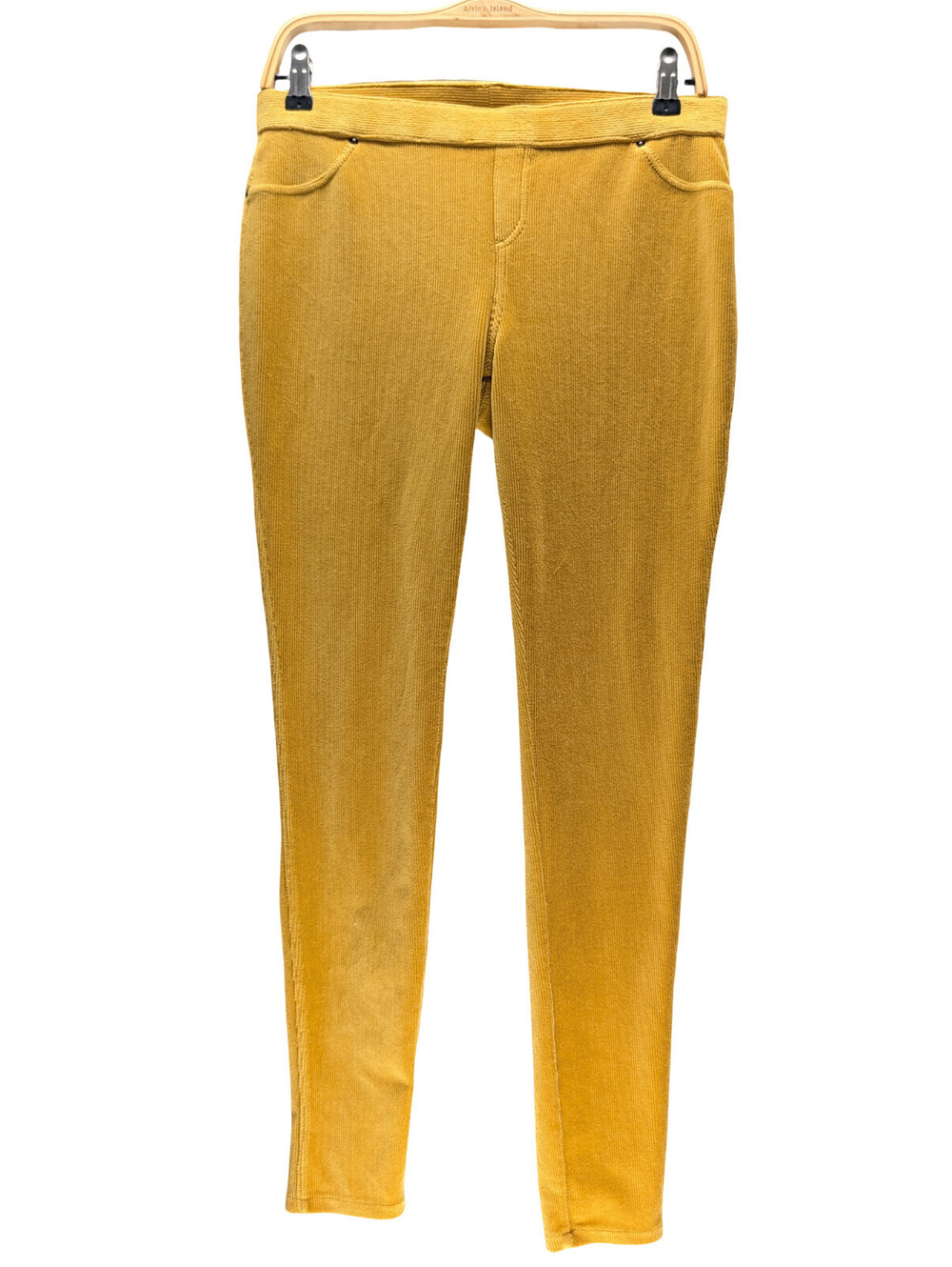 June & Daisy Mustard Yellow Corduroy Leggings Pants Women